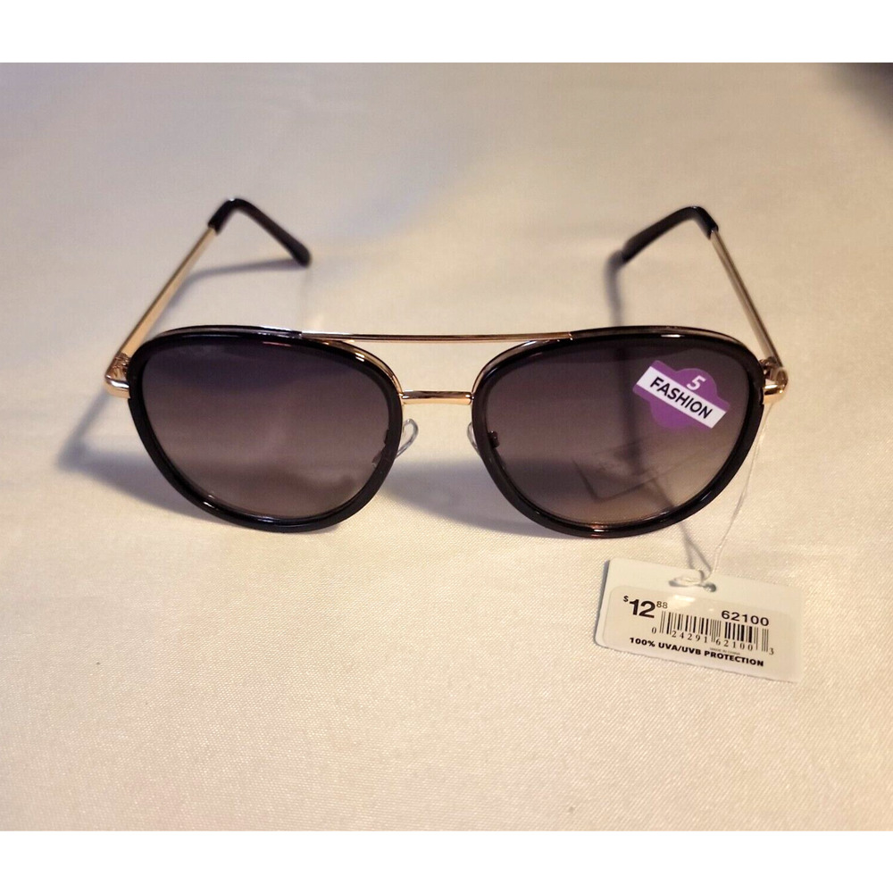 Piranha Womens Fashion Sunglasses Style # 62100 Black & Gold